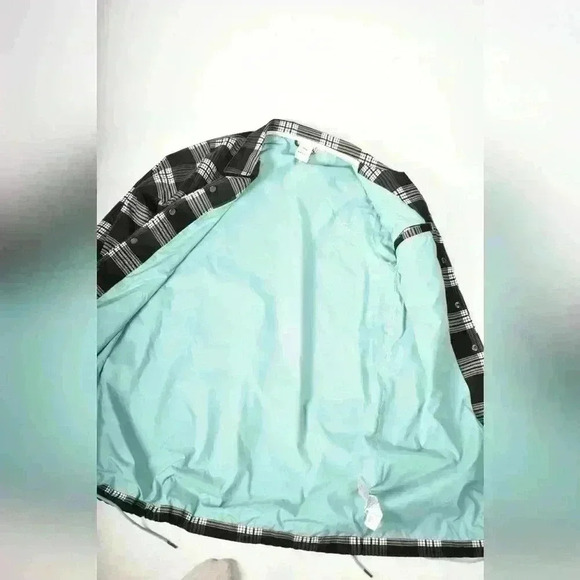 PUMA x RHUDE Black White Check Cotton Stretch Velvet Long Raincoat Jacket  Small - Picture 10 of 12